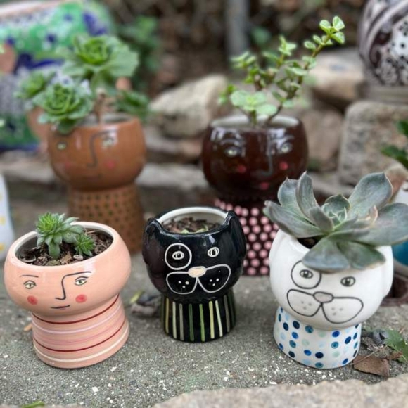 Ceramic Family Dog Outdoor Planter - Threshold - Picture 7 of 9